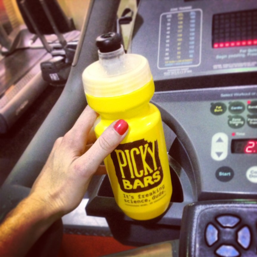 At least I have this sweet all-sport Picky Bars water bottle to keep me company!