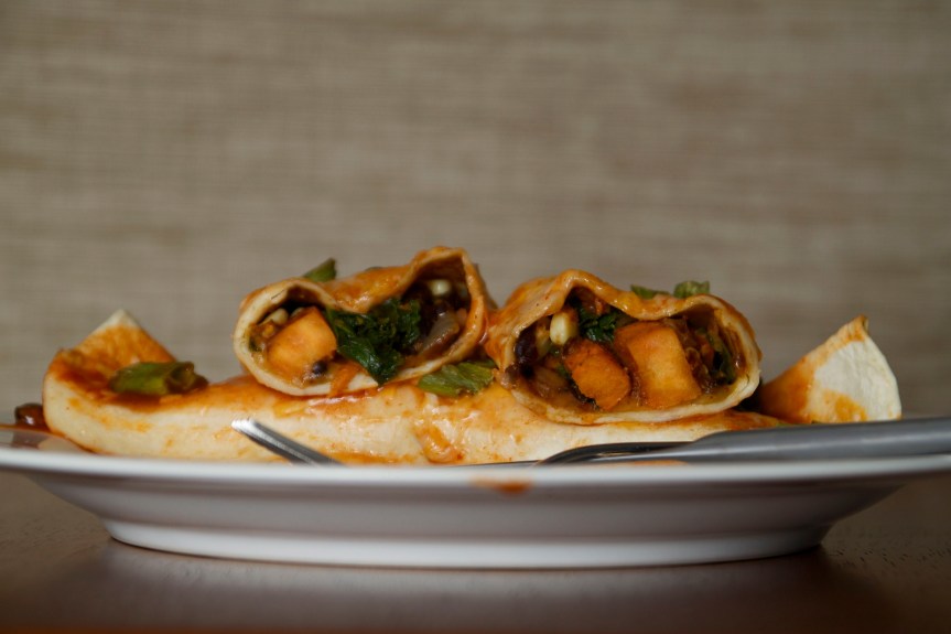 Sweet Potato, Kale, and Black Bean Enchiladas | FoodosaurusRex.com