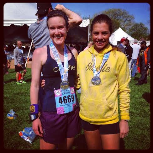 Jersey Birds do Philly! Me + Hollie after the race