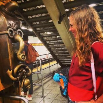 Just hangin' out in the subway